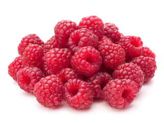 Sweet raspberry isolated on white background cutout