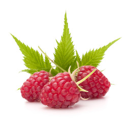 Sweet raspberry isolated on white background cutout