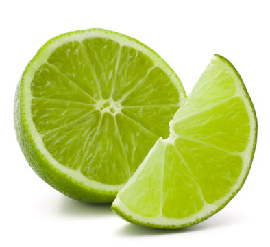 Citrus lime fruit isolated on white background cutout