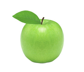 Fresh green apple, isolated on white