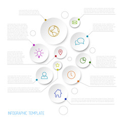 Infographic report poster with circles