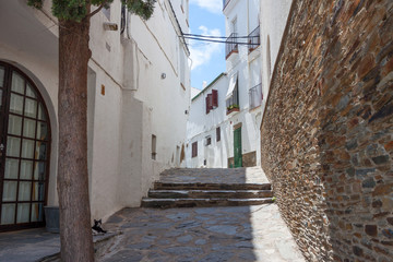 A white houses on street of Catalonia, Spain © VertigoBarrov