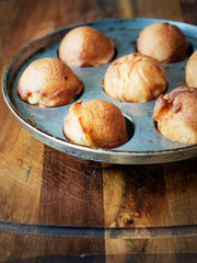 Fresh Fried Donuts on the baking dish
