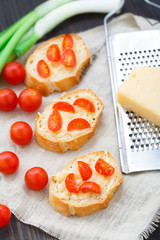 Bruschetta with cherry tomatoes
