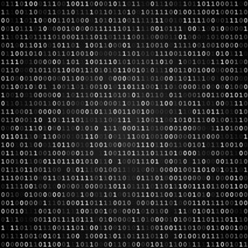 Binary code screen black