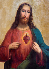 Trnava -  Heart of Jesus Christ paint