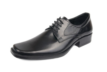 Man's black shoe
