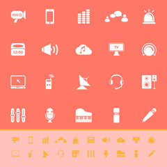 Sound color icons on orange background