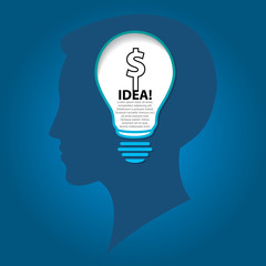 idea concept with human head