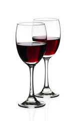 Red wine in glass