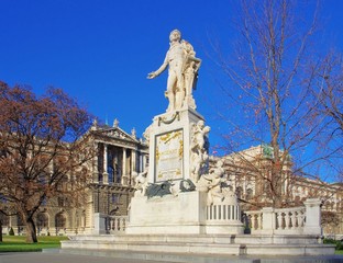 Obraz premium Wien Mozartdenkmal - Vienna Mozart monument 01