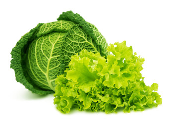 Savoy cabbage isolated