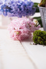 Postcard with elegant  flowers
