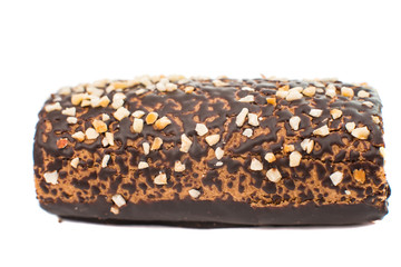 chocolate biscuit bar isolated