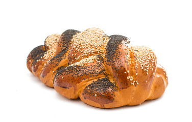 bun with sesame and poppy seeds