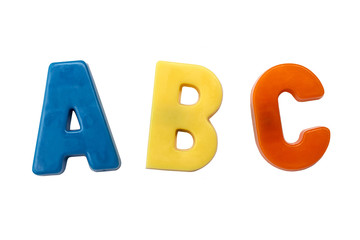 Letter magnets A B C