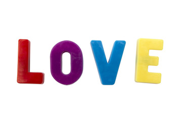  love in magnetic letters