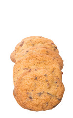 Home made cookies over white background