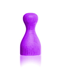 Wooden pawn with a solid color