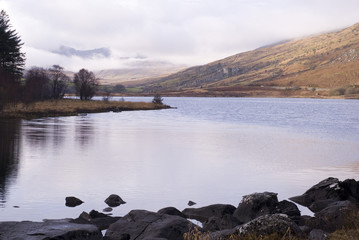 Llynnau Mymbyr Lakes, Capel Curig, Wales, UK