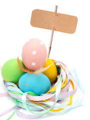 Easter eggs isolated on white