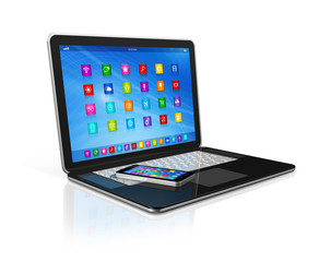 Smartphone and Laptop