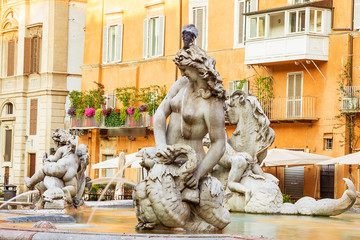 Fountain of Neptune. Roma. Italy.