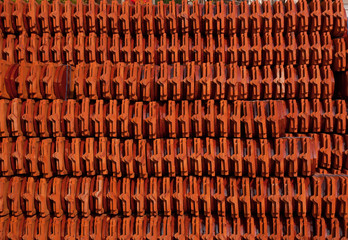 Roof tile stack of thai temple in thailand