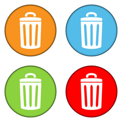 Garbage buttons set