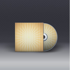 Cd with cover. Vector design.
