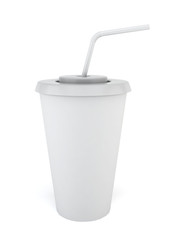 Drink cup with straw