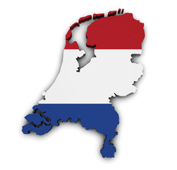 Map Of Netherlands 3d Shape