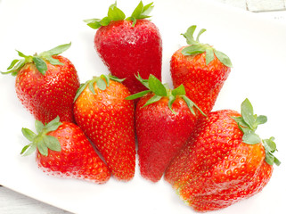 fresh strawberry handful