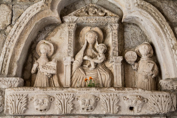 Altar on Old Stone Wall in Kotor