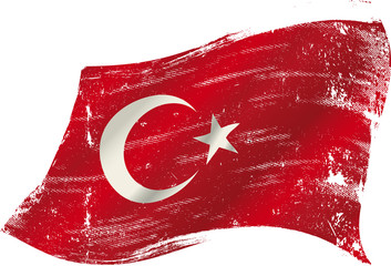 turkish grunge flag