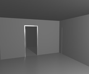 Empty White Interior Image