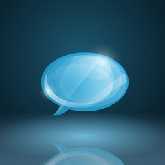 Glossy speech bubble icon