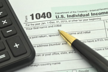 amerykański formularz podatkowy - obrazy, fototapety, plakaty