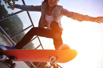 skateboarding at sunrise skate park © lzf