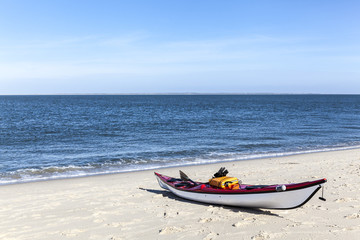 Kanu am Strand von Sylt, Schleswig-Holstein,Deutschland