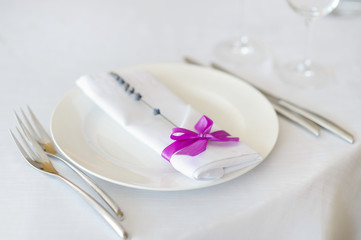 Table set for an event party or other reception