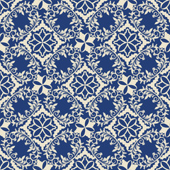 vector seamless backdrop. damask pattern. flower wallpaper