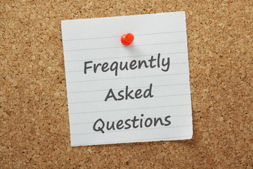 The phrase Frequently Asked Questions