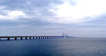 Fototapeta premium The oresund bridge between denmark and sweden