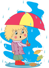 Fototapeta na wymiar Dziewczyna w deszczu