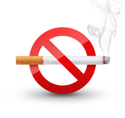 No Smoking Sign isolated on white background