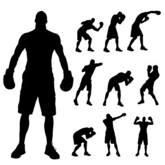 Vector silhouette of a people.