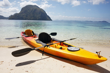 Sea kayak at the beach