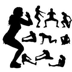 Vector silhouette of a woman.