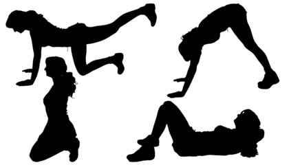 Vector silhouette of a woman.